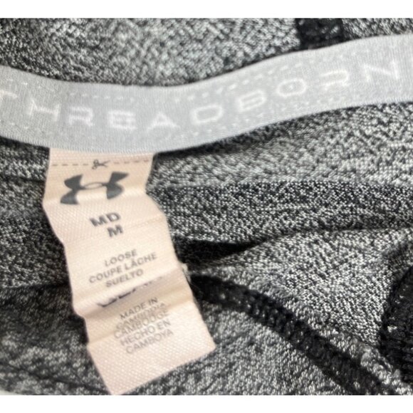 Under Armour Hoodie Shirt Womens Medium Gray High Neck Activewear - Picture 6 of 9